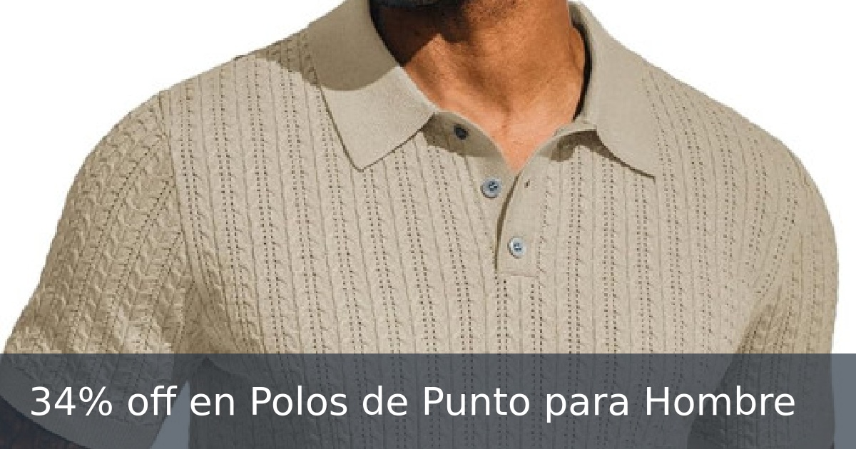 34% off en Polos de Punto para Hombre
