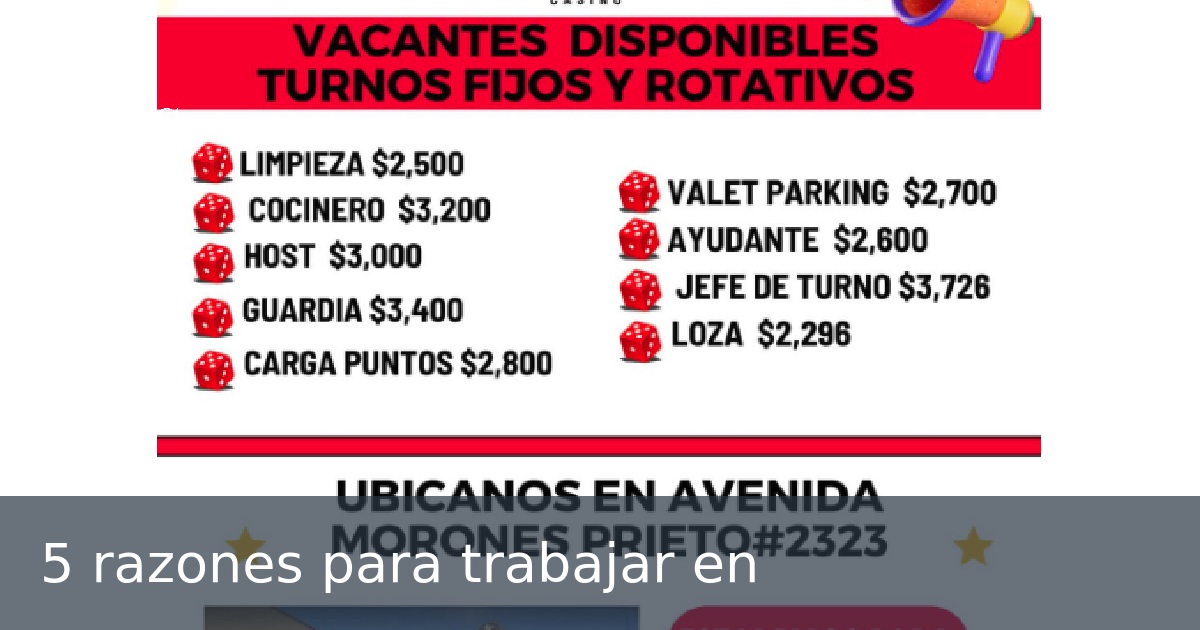 5 razones para trabajar en