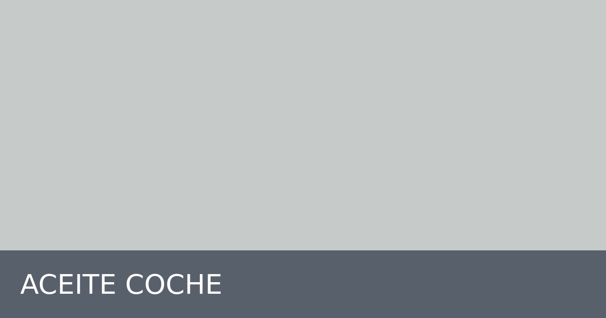 ACEITE COCHE
