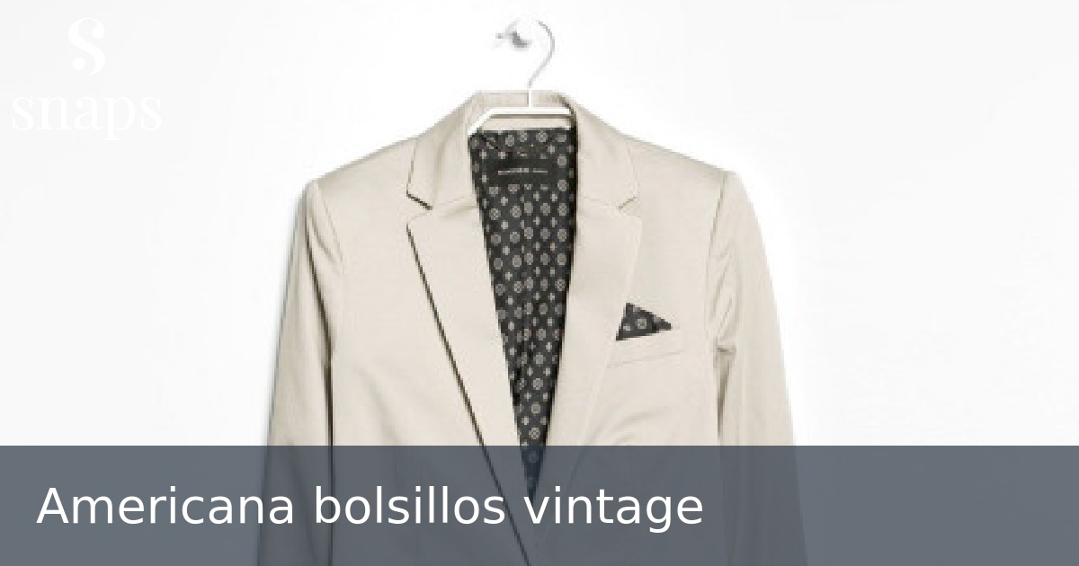 Americana bolsillos vintage