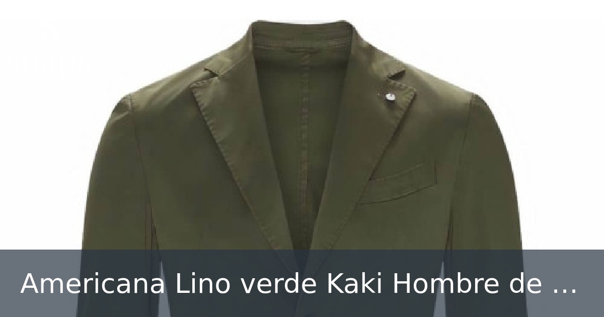 Americana Lino verde Kaki Hombre de El Capote