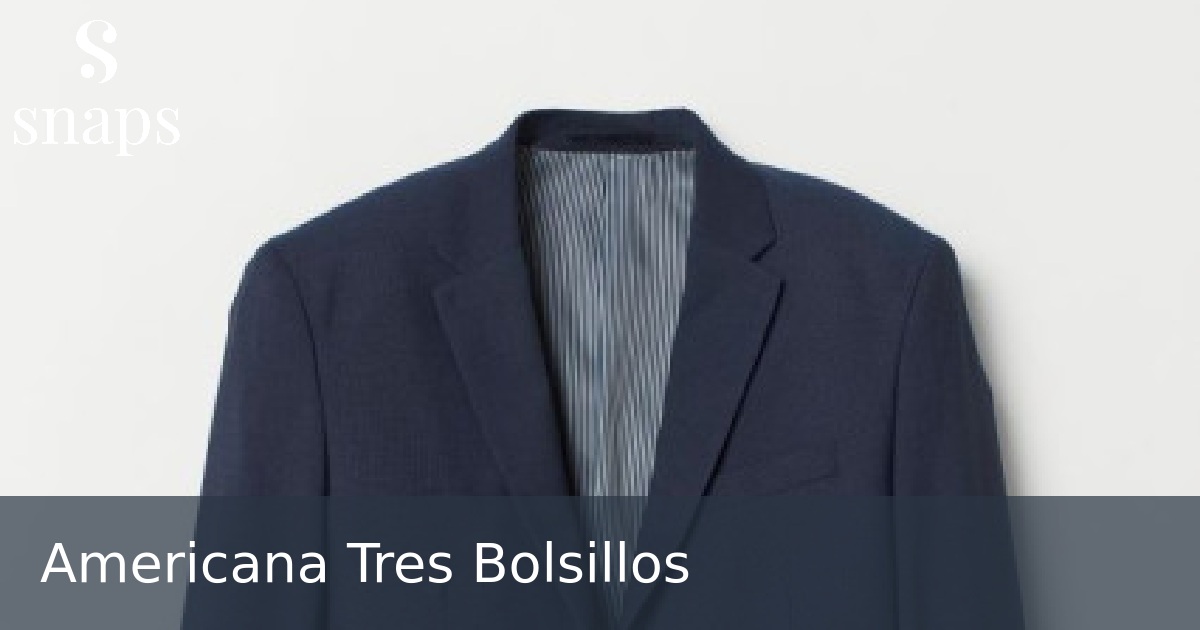 Americana Tres Bolsillos
