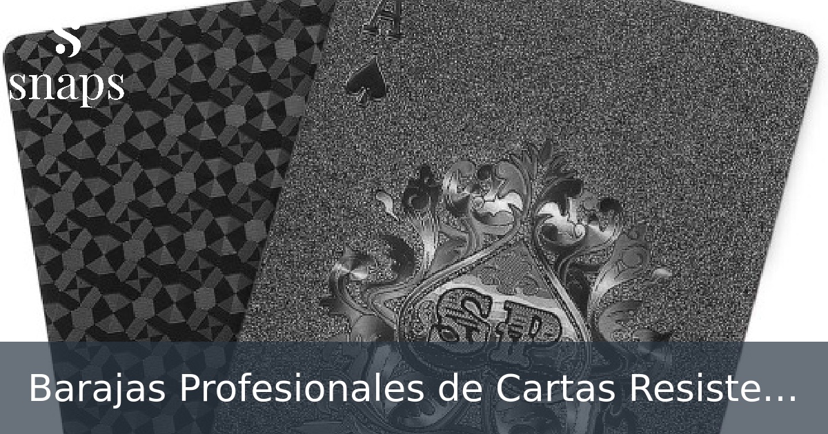 Barajas Profesionales de Cartas Resistentes al Agua
