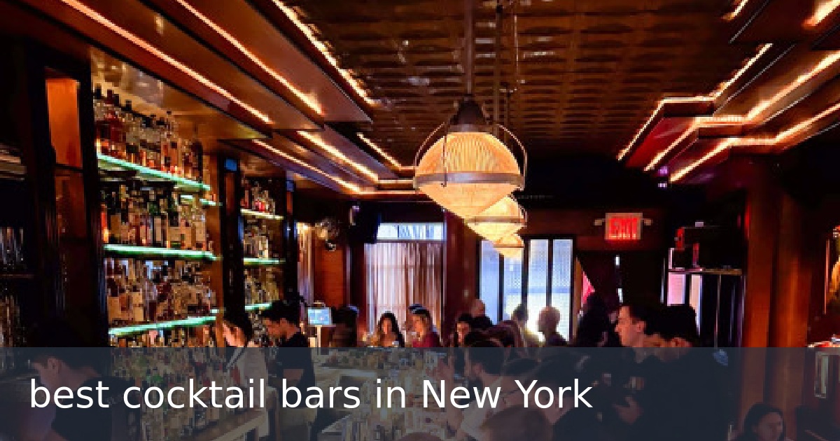 best cocktail bars in New York