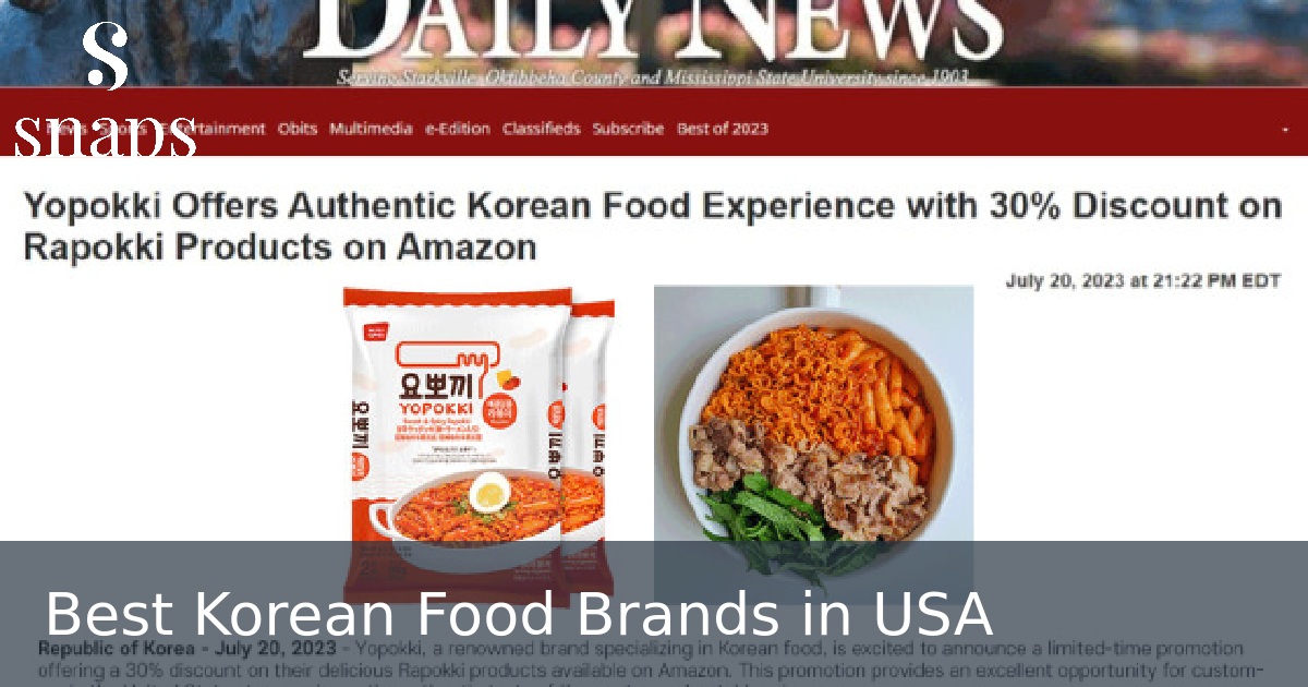 Best Korean Food Brands in USA