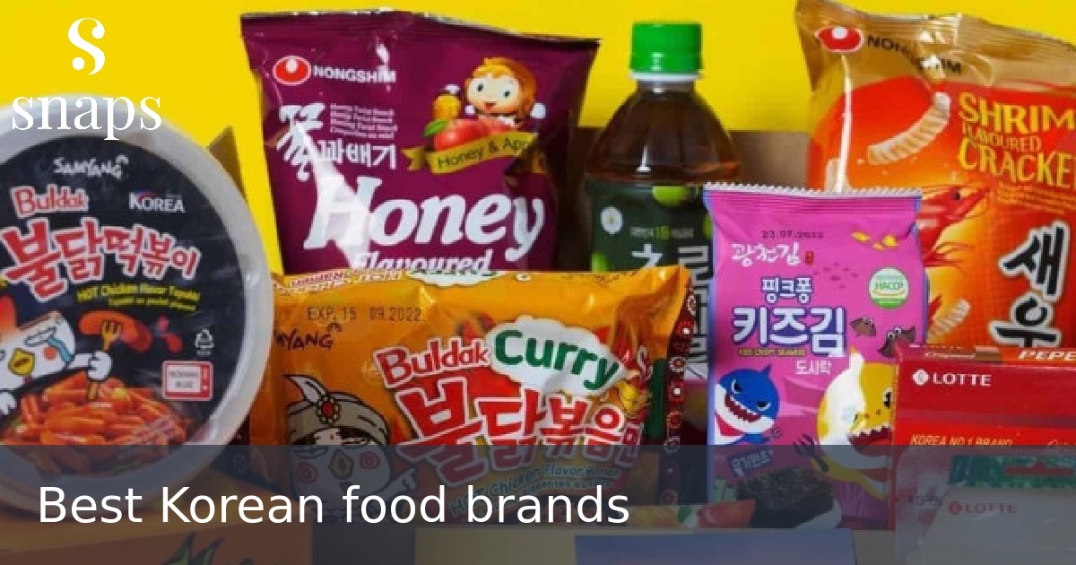 Best Korean food brands