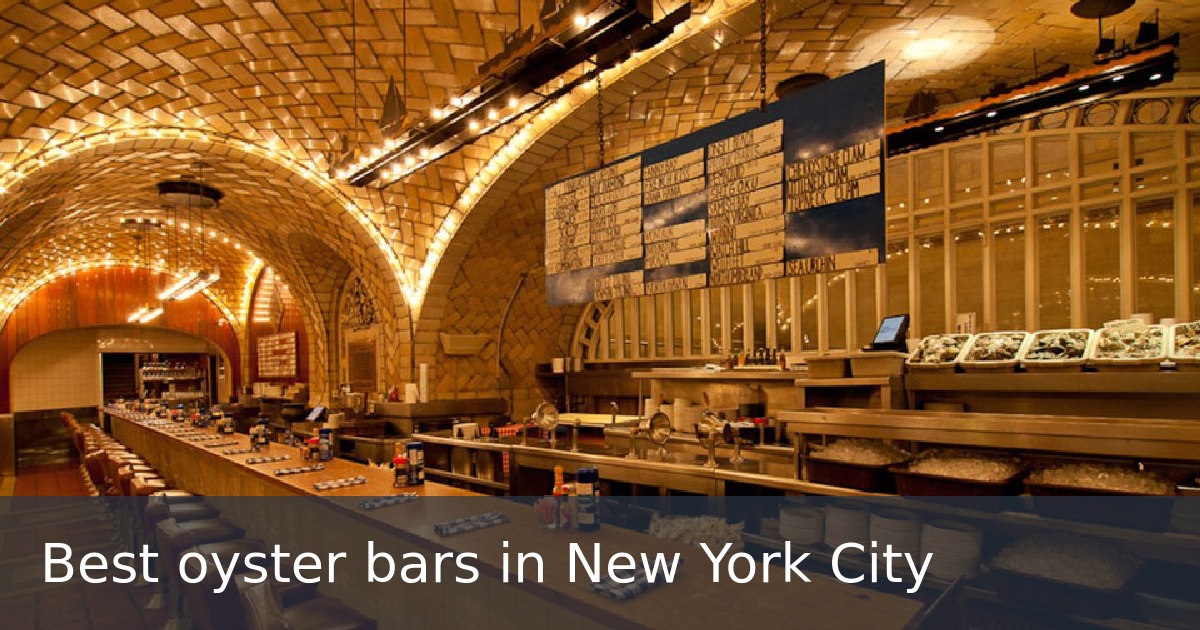 Best oyster bars in New York City