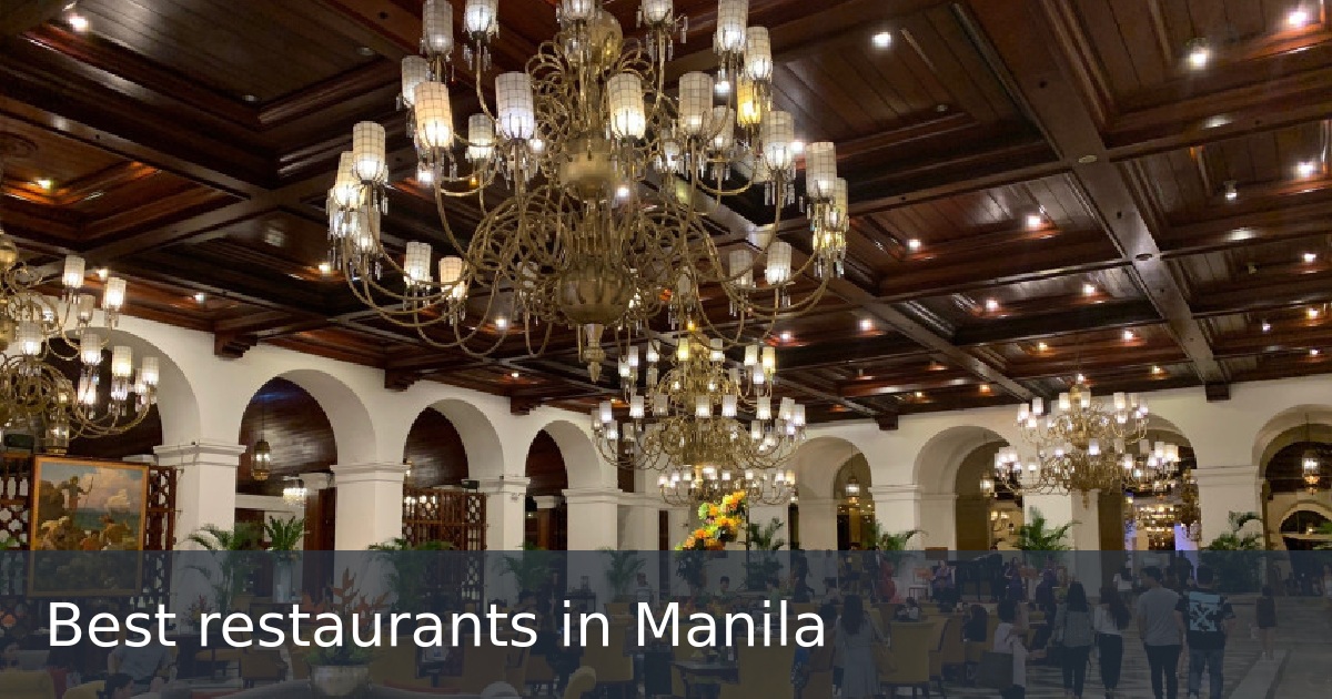 Best restaurants in Manila