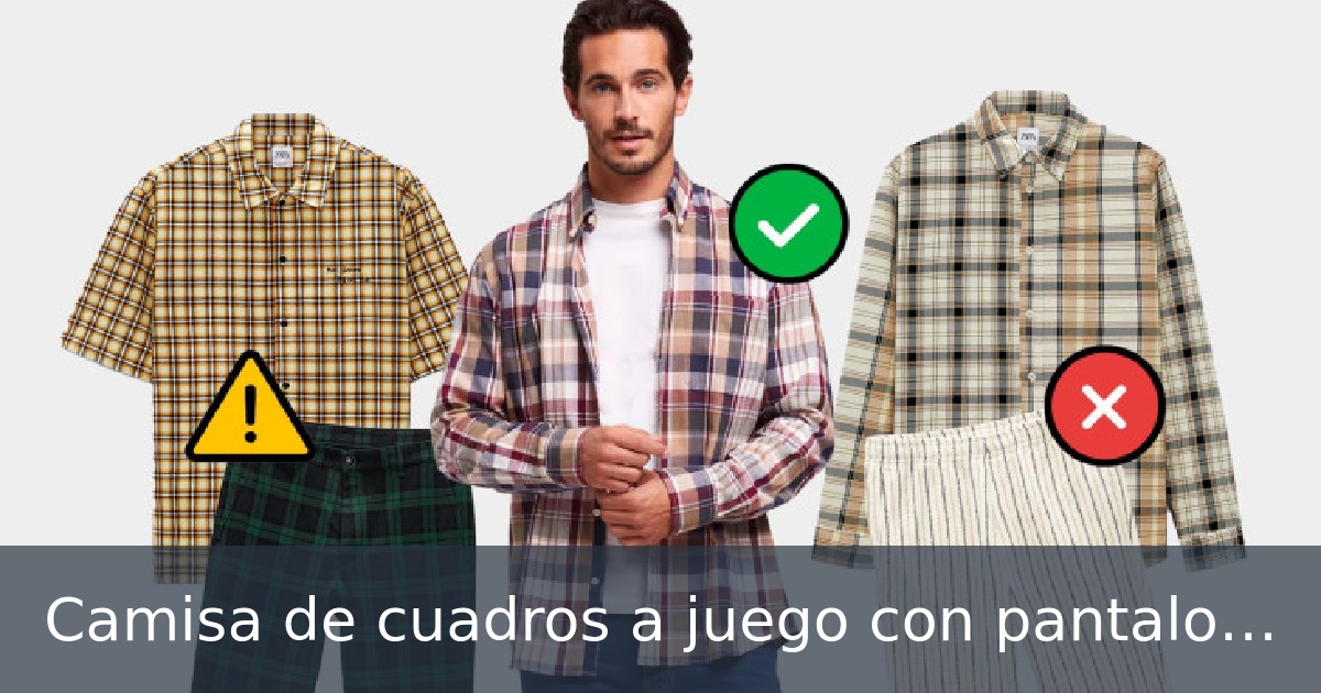 Camisa de cuadros a juego con pantalones vaqueros