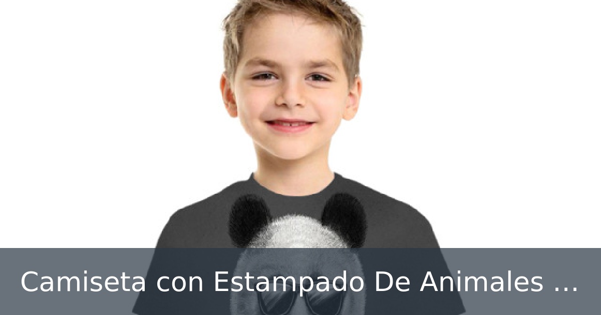 Camiseta con Estampado De Animales En 3D