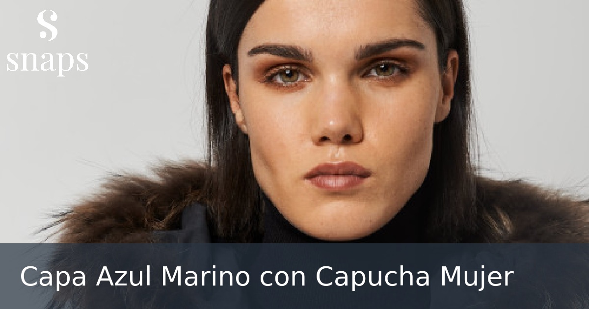 Capa Azul Marino con Capucha Mujer