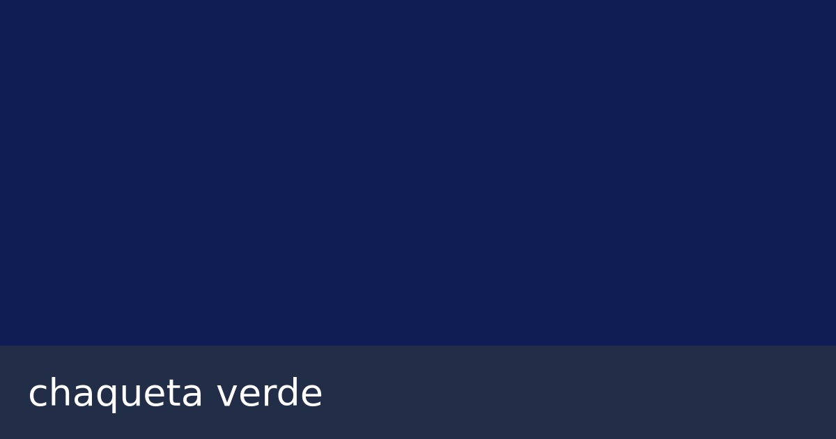 chaqueta verde