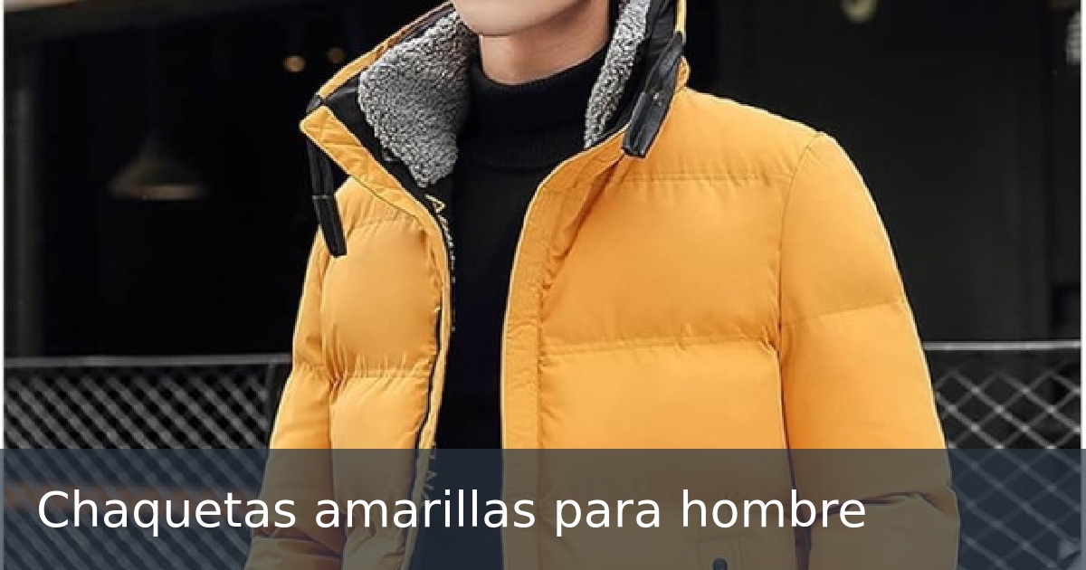 Chaquetas amarillas para hombre