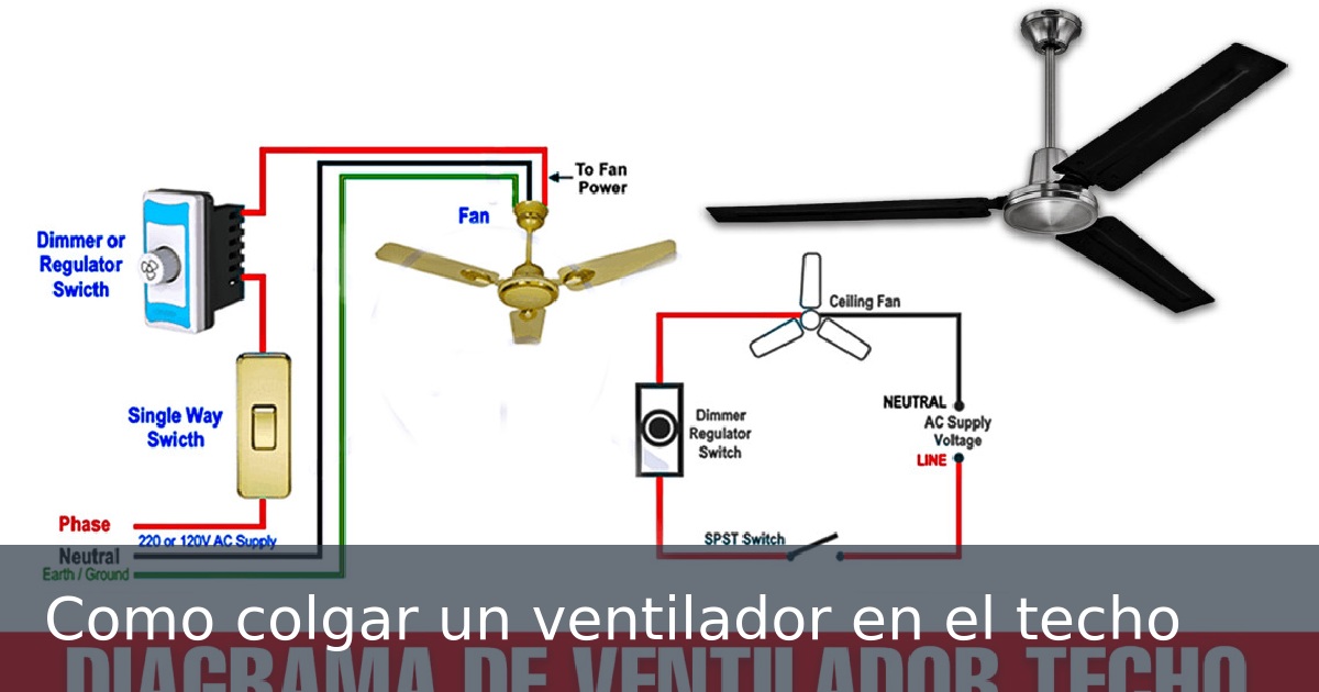 Como colgar un ventilador en el techo