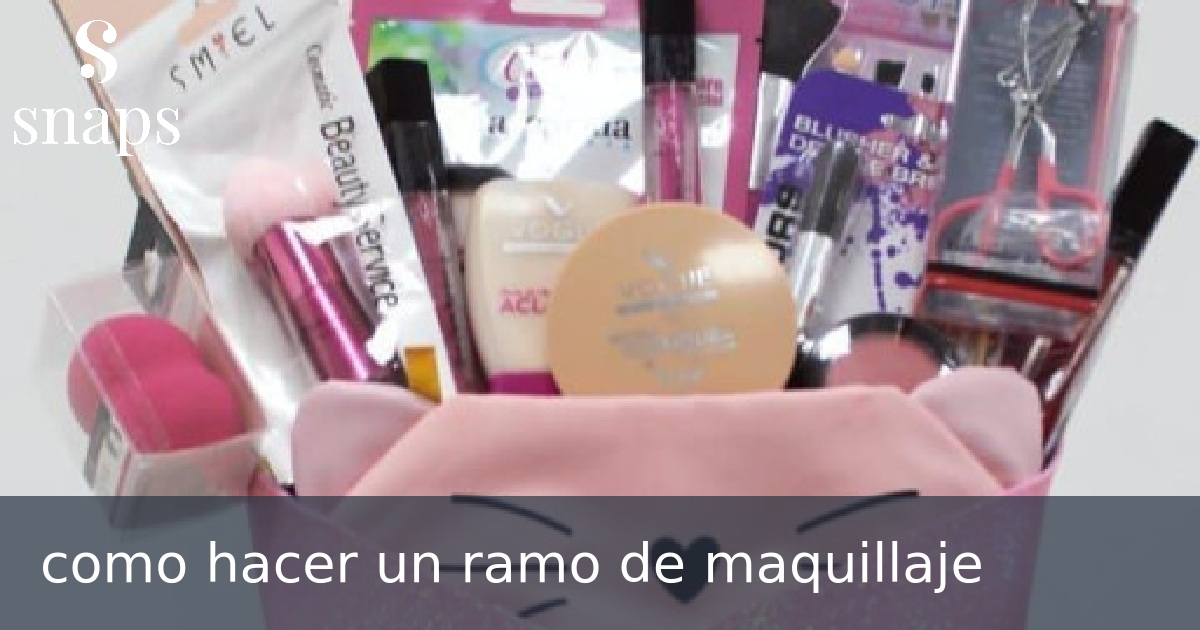 como hacer un ramo de maquillaje