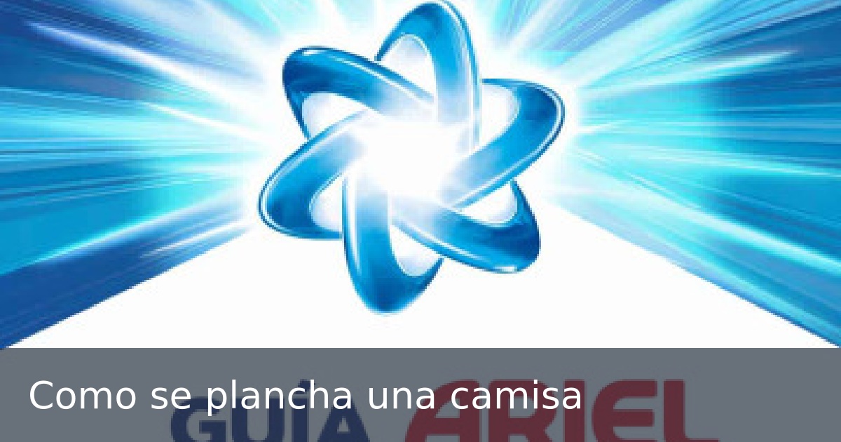 Como se plancha una camisa