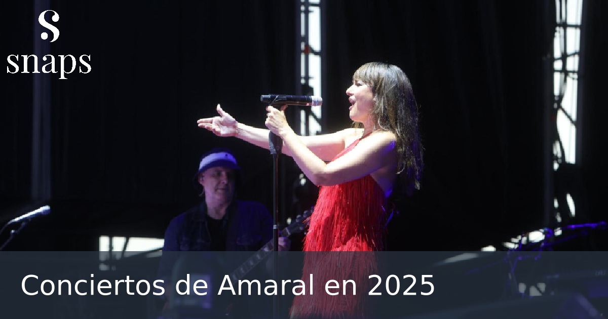 Conciertos de Amaral en 2025