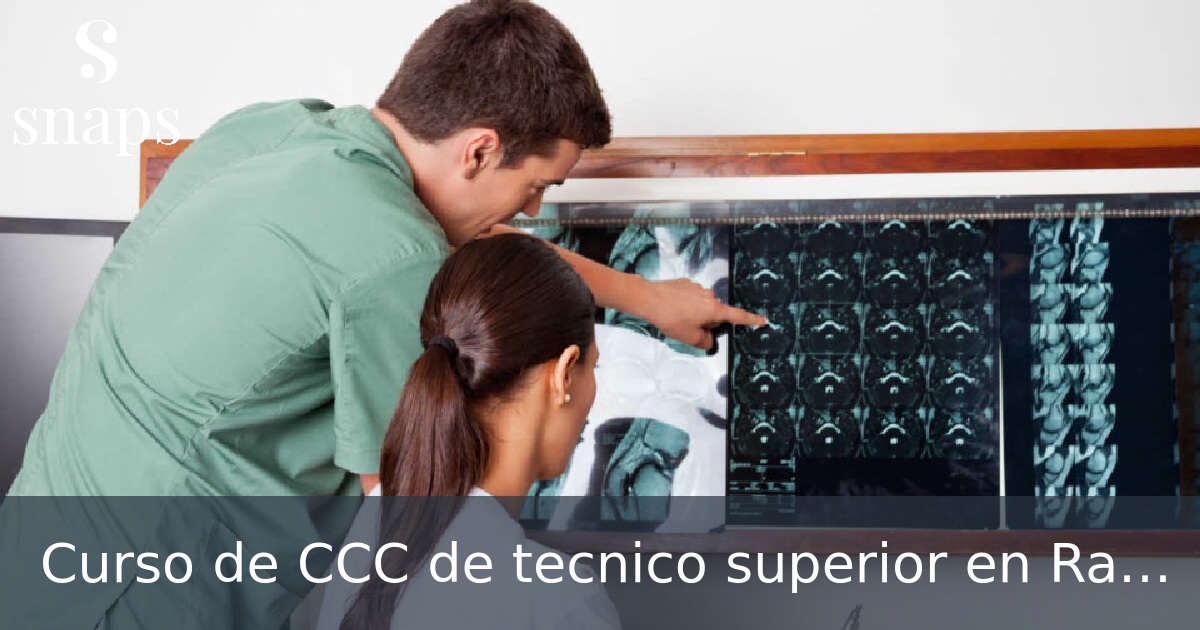 Curso de CCC de tecnico superior en Radioterapia