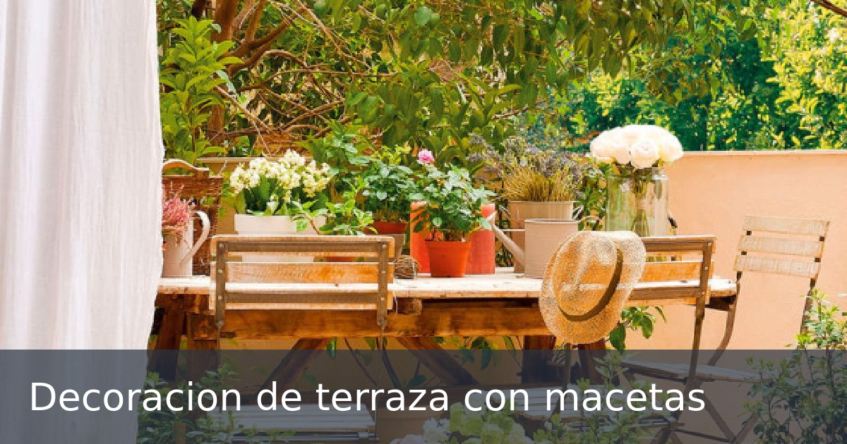 Decoracion de terraza con macetas