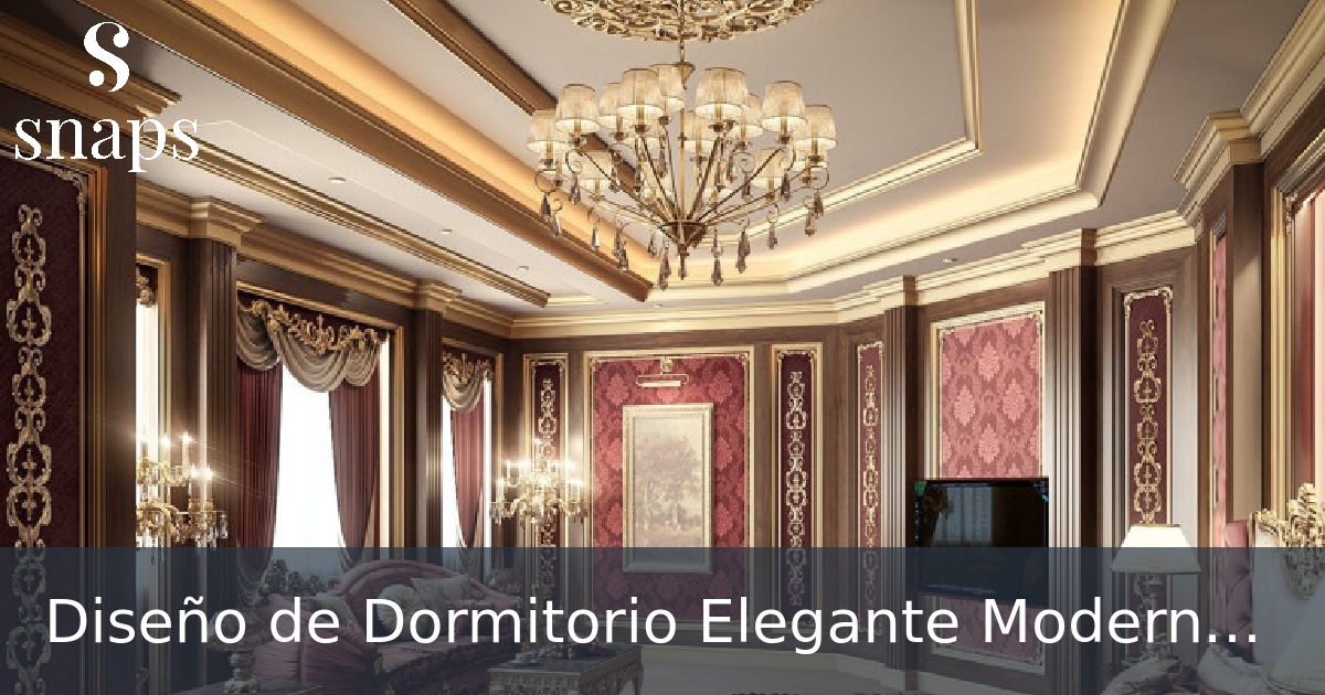 Diseño de Dormitorio Elegante Moderno con Toques de Lujo