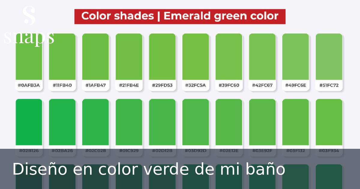 Diseño en color verde de mi baño