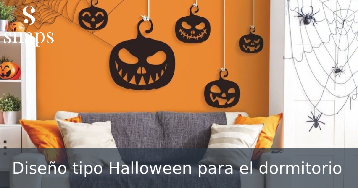 Diseño tipo Halloween para el dormitorio