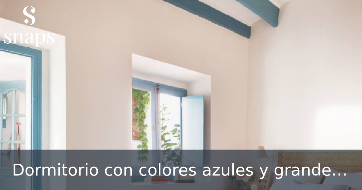 Dormitorio con colores azules y grandes cojines