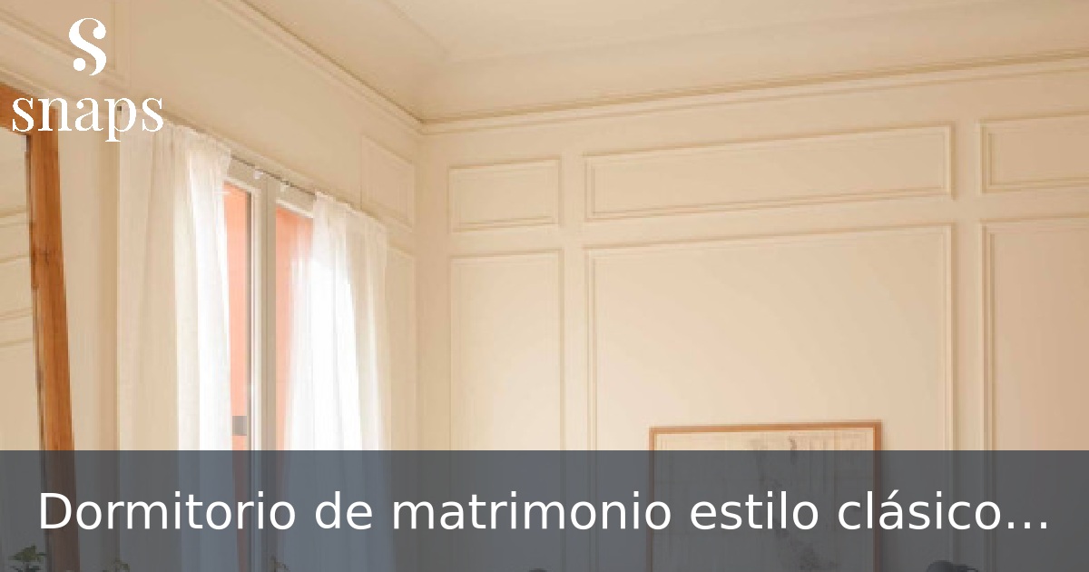 Dormitorio de matrimonio estilo clásico moderno en madera con cabecero