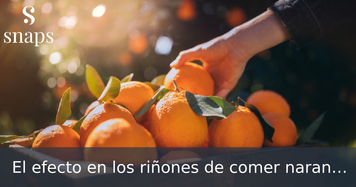 El efecto en los riñones de comer naranjas cada dia