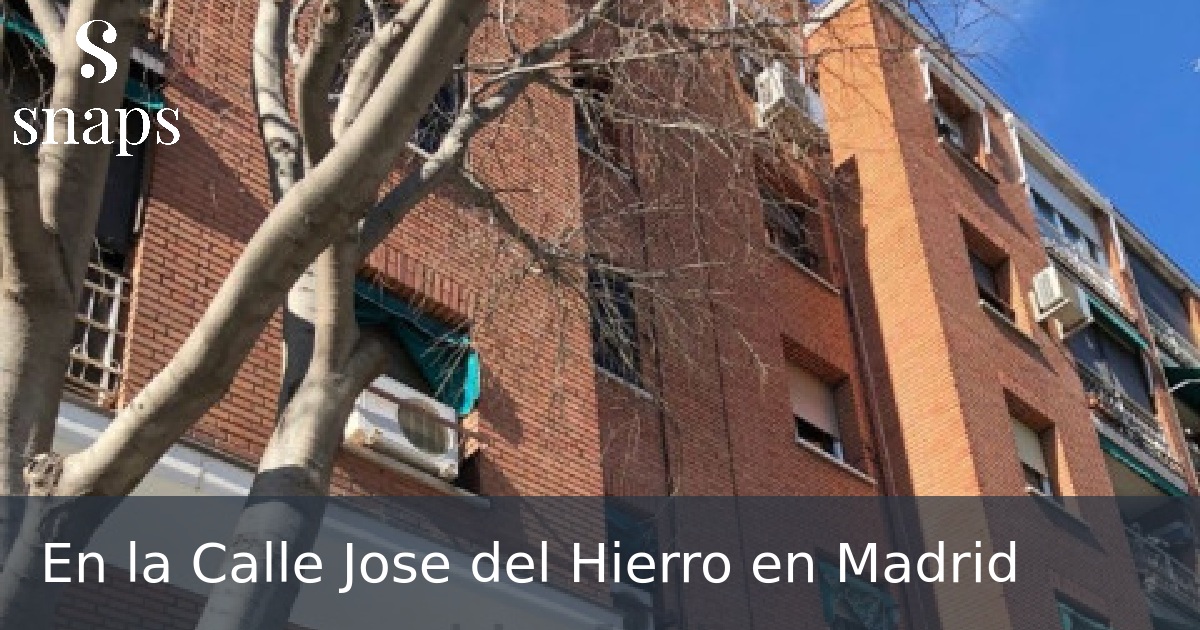 En la Calle Jose del Hierro en Madrid