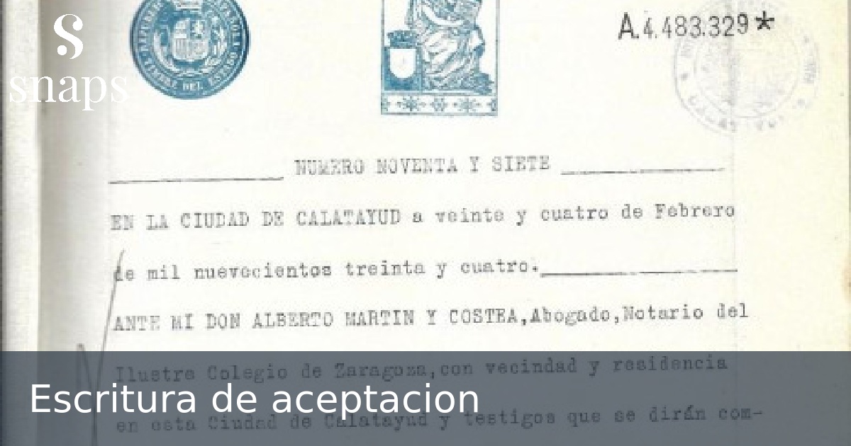 Escritura de aceptacion