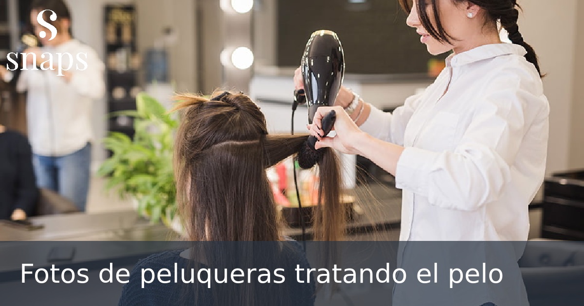 Fotos de peluqueras tratando el pelo