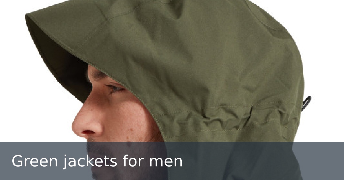 Green jackets for men