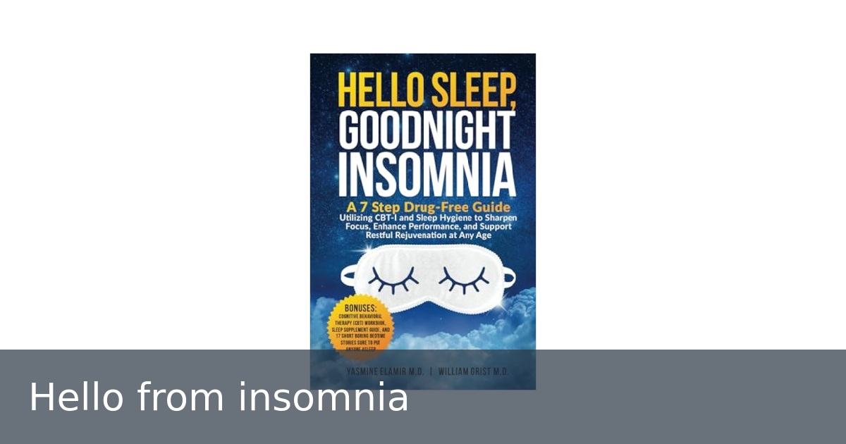 Hello from insomnia