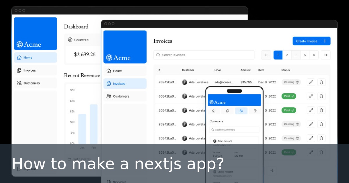 How to make a nextjs app?