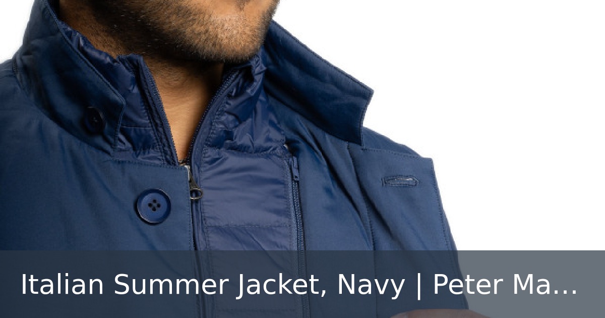 Italian Summer Jacket, Navy | Peter Manning NYC
