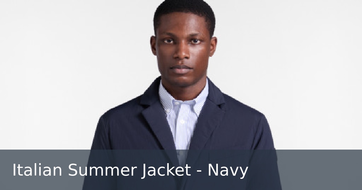 Italian Summer Jacket - Navy