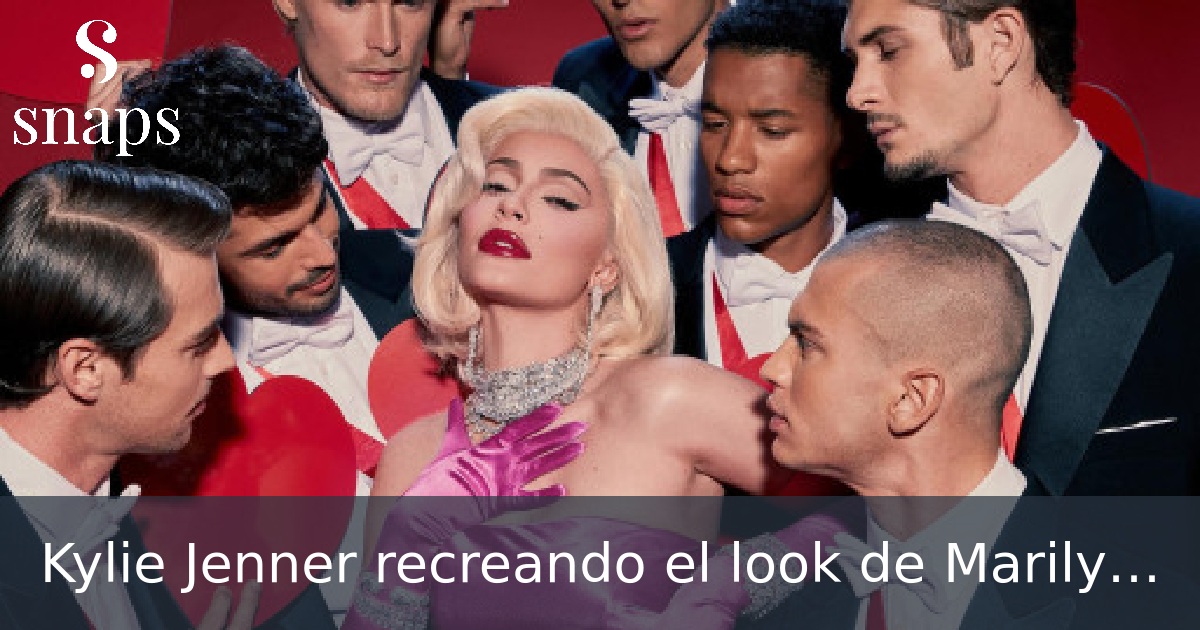 Kylie Jenner recreando el look de Marilyn Monroe