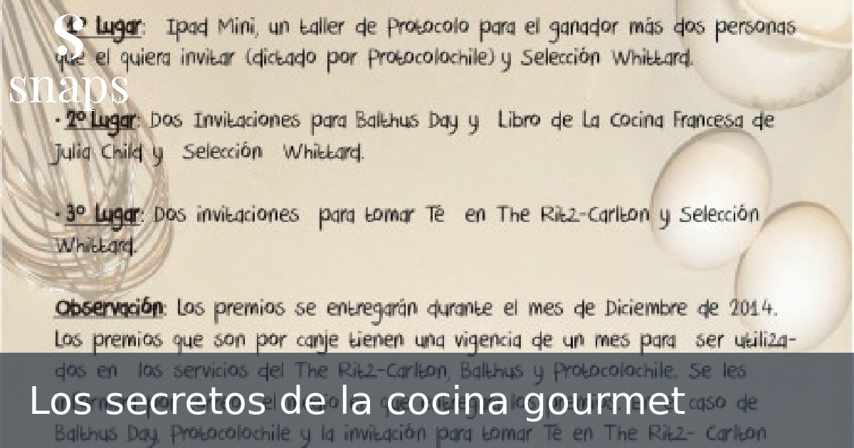Los secretos de la cocina gourmet
