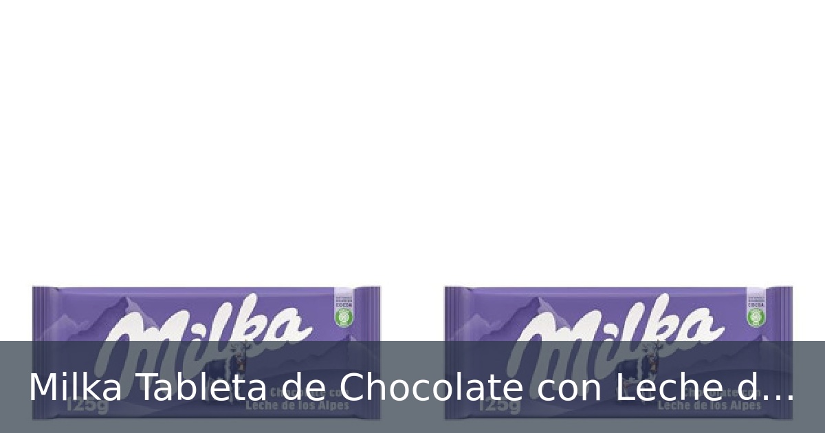 Milka Tableta de Chocolate con Leche de los Alpes, Pack Formato Familiar 3 Tabletas, 125 g