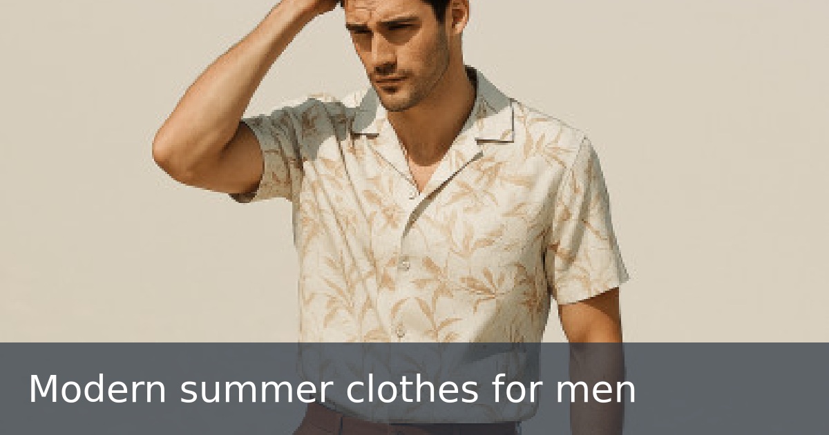 Modern summer clothes for men