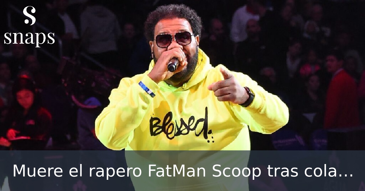 Muere el rapero FatMan Scoop tras colapsar sobre el escenario en un concierto