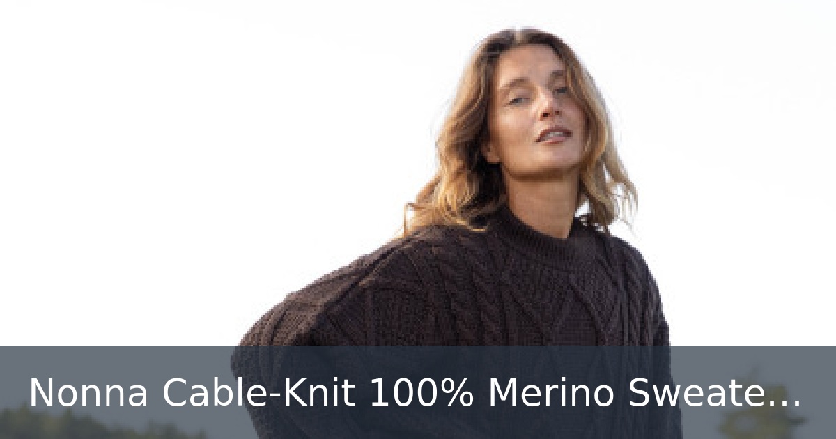 Nonna Cable-Knit 100% Merino Sweater White