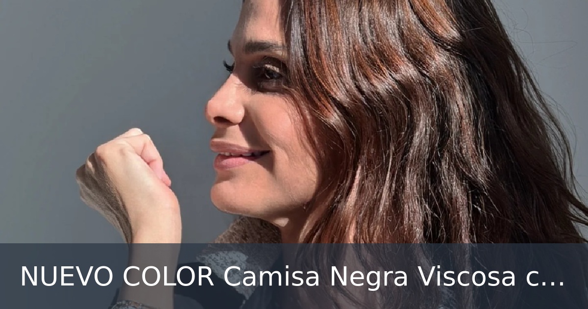 Deanna2u - NUEVO COLOR Camisa Negra Viscosa con Lentejuelas para Mujer