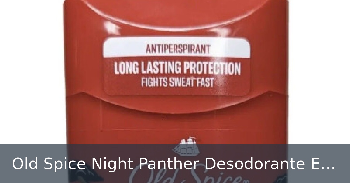 Old Spice Night Panther Desodorante En Barra