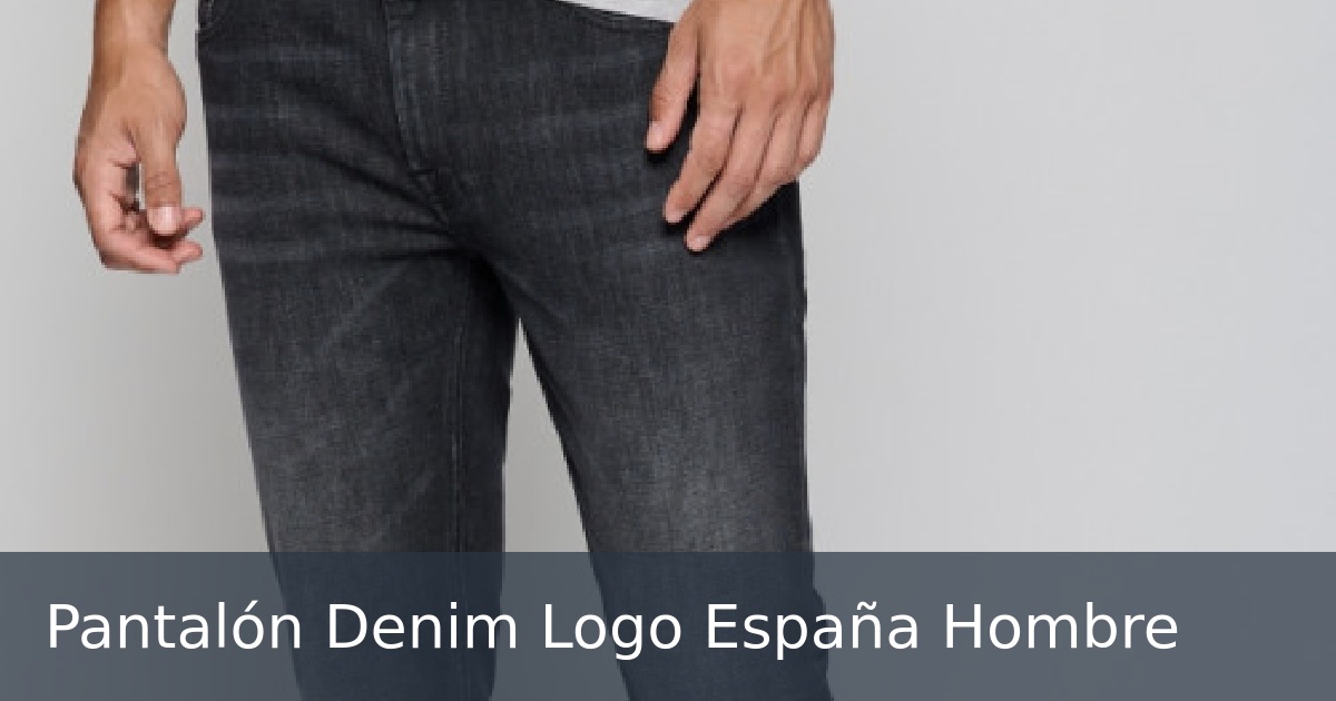 Pantalón Denim Logo España Hombre