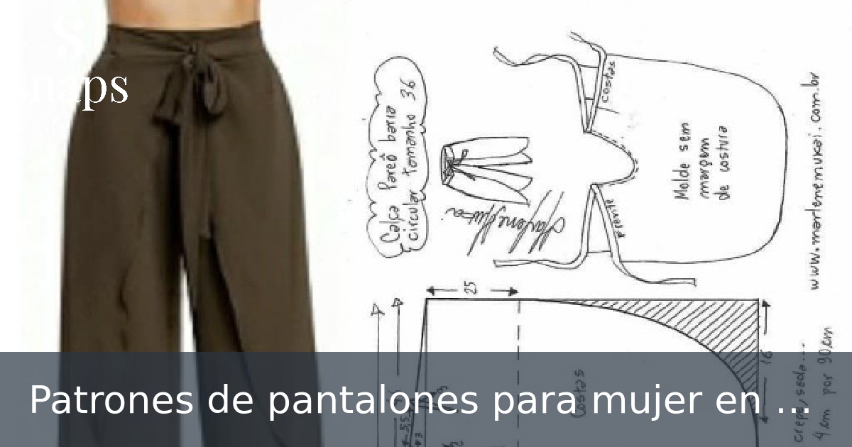 Patrones de pantalones para mujer en PDF