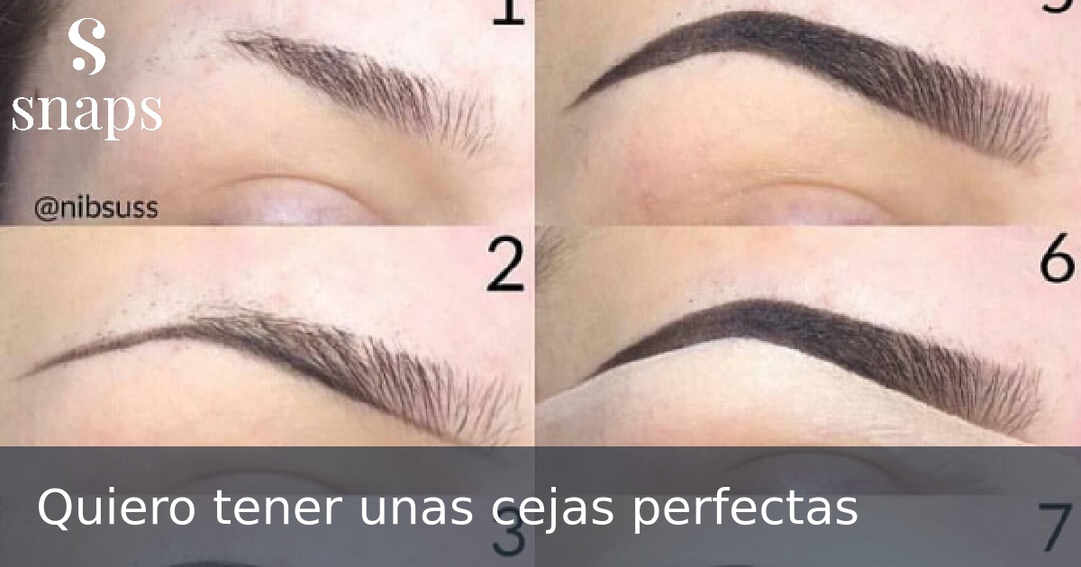 Quiero tener unas cejas perfectas