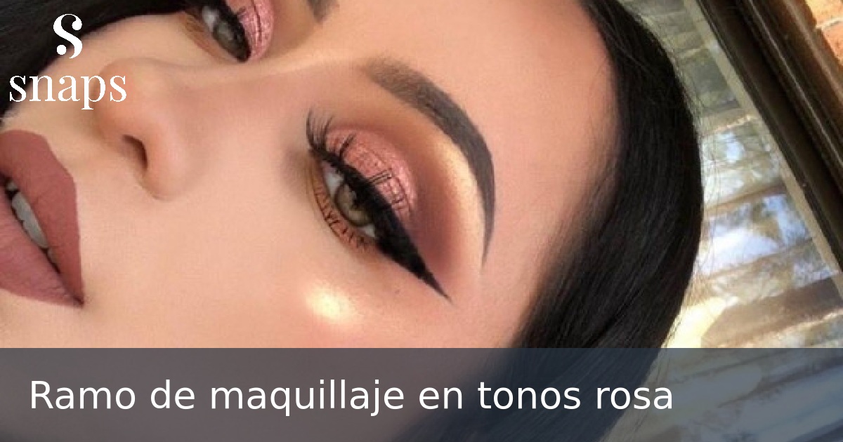 Ramo de maquillaje en tonos rosa