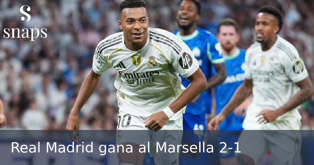 Real Madrid gana al Marsella 2-1